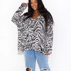 Mumu zebra sweater